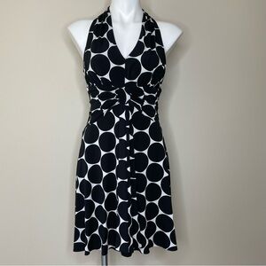 Jessica Howard Black and White Polka Dot Mini Dress